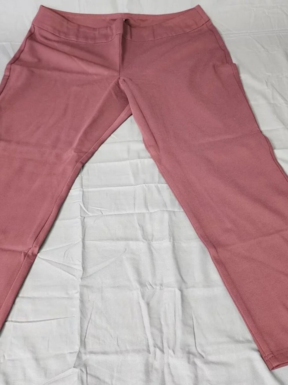 Marla Wynne Womens Plus Size 22W Dusty Rose Pink Pull On Stretch Knit Pants
